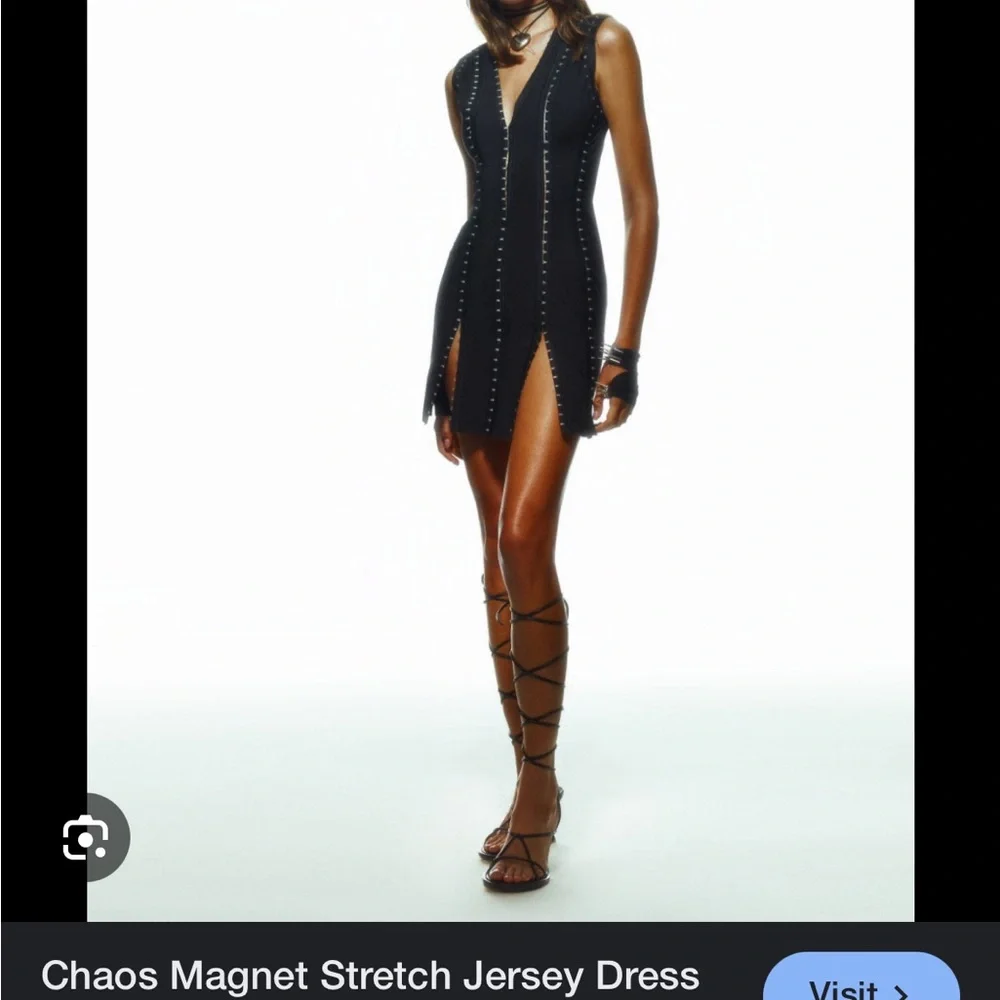 CHAOS MAGNET STRETCH JERSEY DRESS WITH HOOK AND EYE - Picture 2 of 2